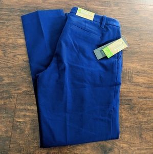 Blue women's straight leg ankle pants